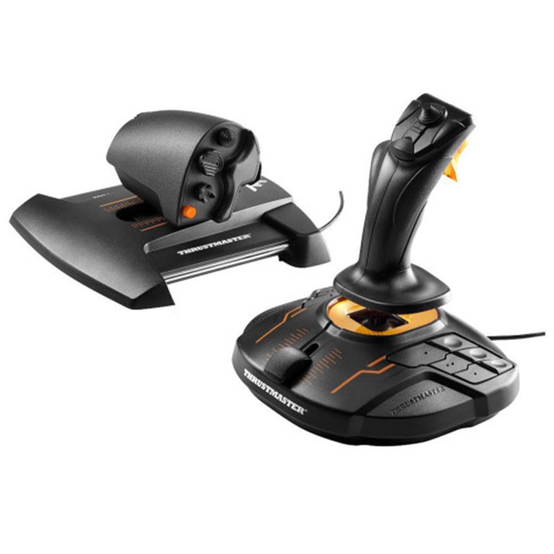 Thrustmaster T-16000M FCS Hotas Negro, Naranja USB Palanca de mando Analógico/Digital MAC, PC