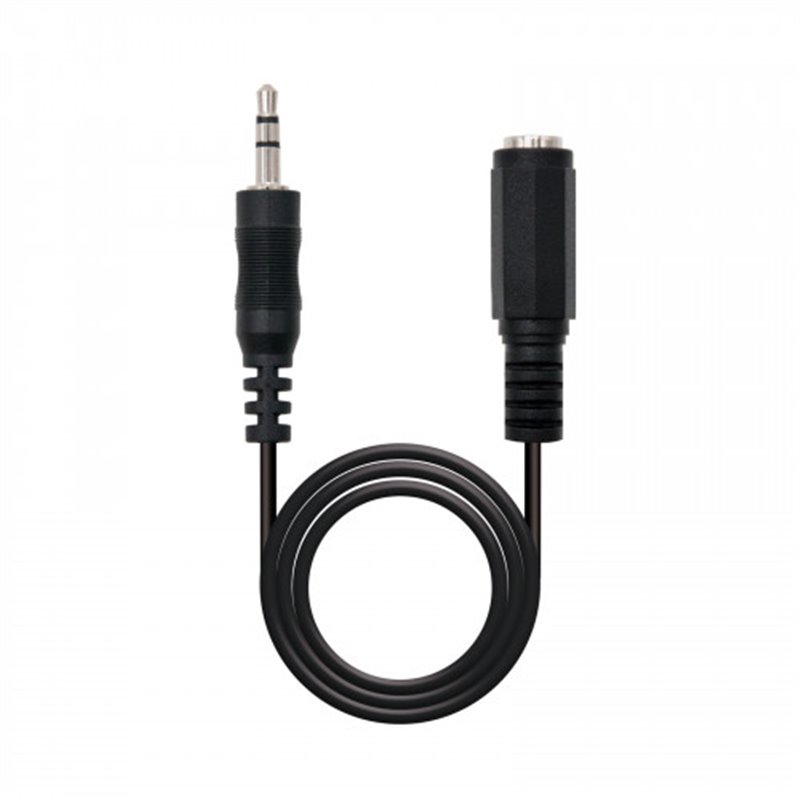 Nanocable 10.24.0201 cable de audio 1,5 m 3,5mm Negro