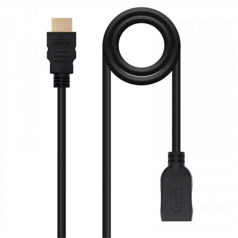 Nanocable HDMI, 2m cable HDMI HDMI tipo A (Estándar) Negro