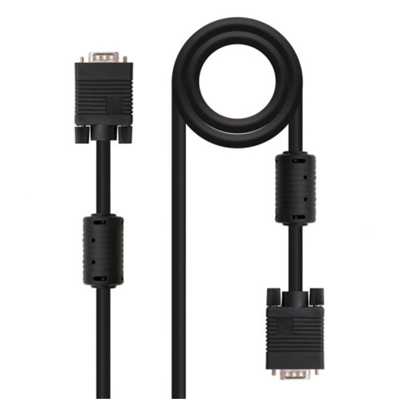 NANOCABLE CABLE SVGA CON FERRITA, HDB15/M-HDB15/M, 1.0 M (10.15.0101)