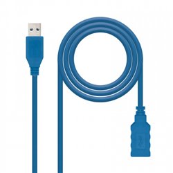 Nanocable 10.01.0901-BL cable USB 1 m USB 3.2 Gen 1 (3.1 Gen 1) USB A Azul