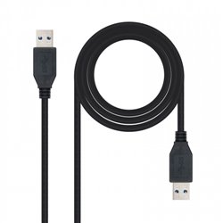 Nanocable 10.01.1002-BK cable USB 2 m USB 3.2 Gen 1 (3.1 Gen 1) USB A Negro