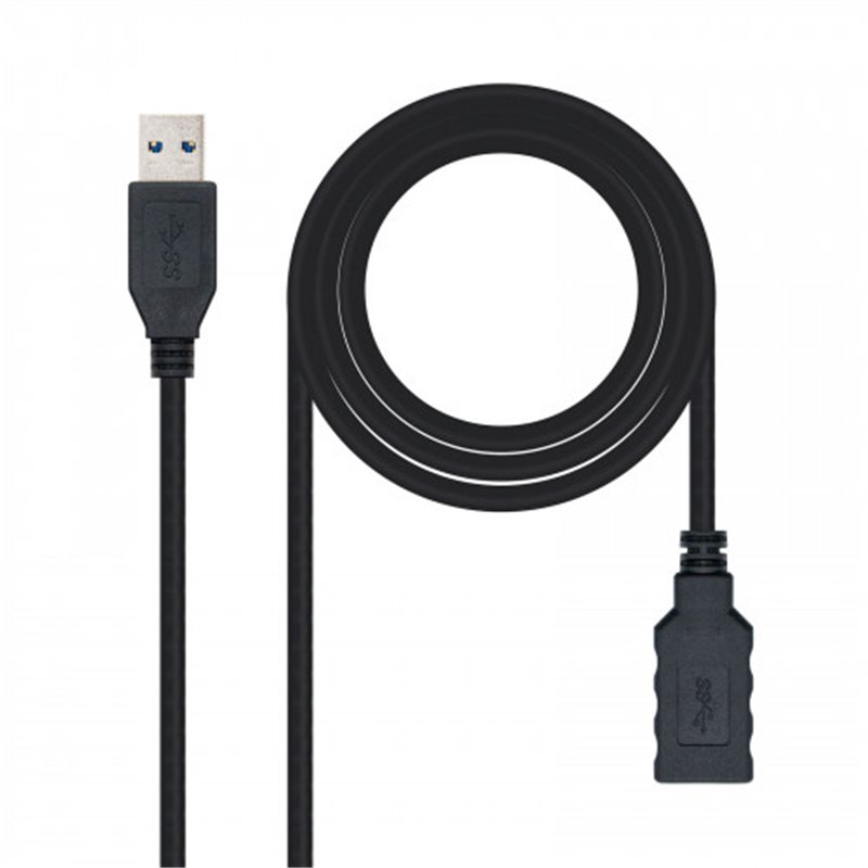 Nanocable CABLE USB 3.0, TIPO A/M-A/H, NEGRO, 2.0 M