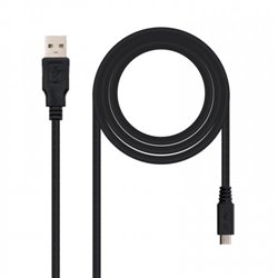 Nanocable CABLE USB 2.0, TIPO A/M-MICRO USB B/M, 0.8 M