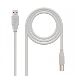 Nanocable CABLE USB 2.0 IMPRESORA, TIPO A/M-B/M, BEIGE, 1.0 M