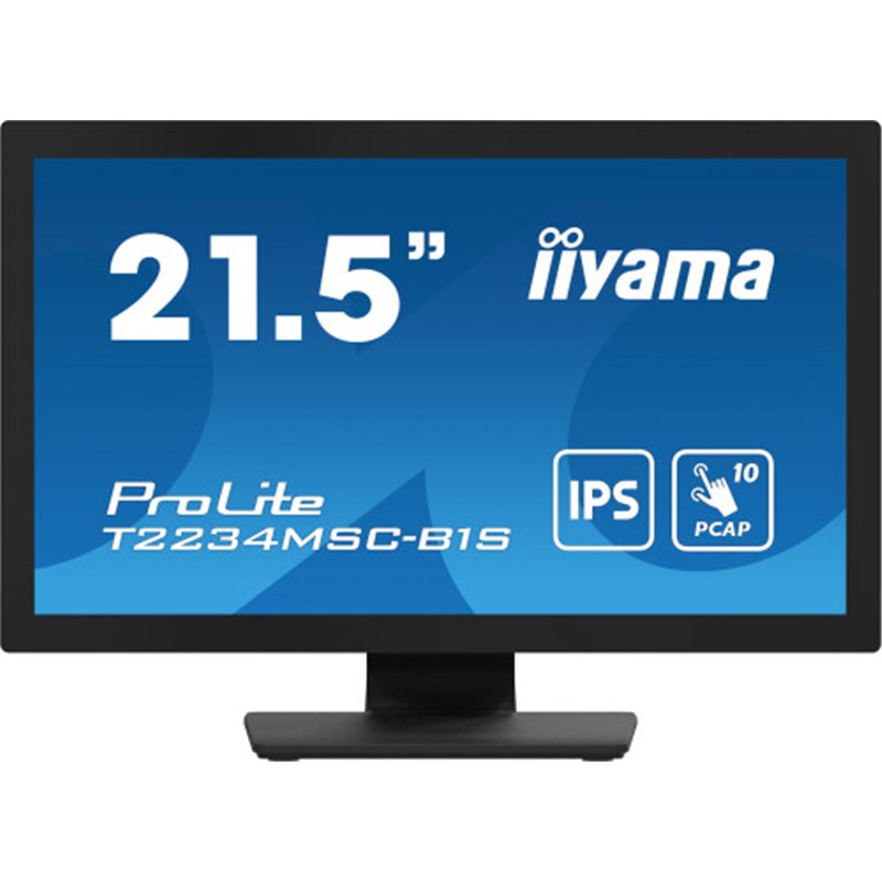 iiyama ProLite T2234MSC-B1S pantalla para PC 54,6 cm (21.5") 1920 x 1080 Pixeles Full HD Pantalla táctil Negro