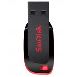 Sandisk Cruzer Blade unidad flash USB 128 GB USB tipo A 2.0 Negro, Rojo