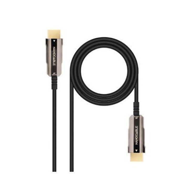 NANOCABLE CABLE HDMI V2.0 AOC 4K@60HZ 18Gbps NEGRO 30 M