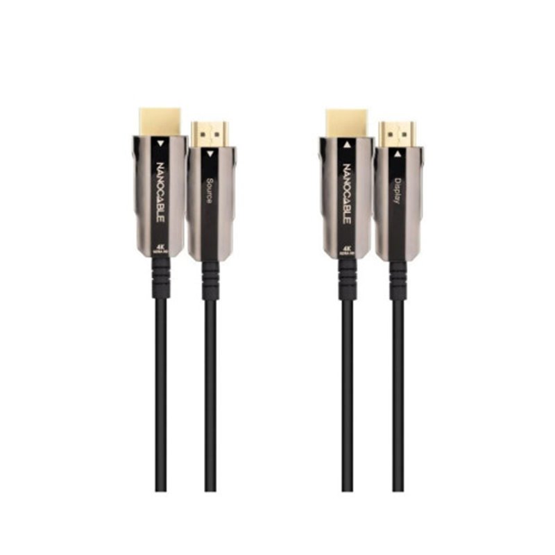 NANOCABLE CABLE HDMI V2.0 AOC 4K@60HZ 18Gbps NEGRO 20 M