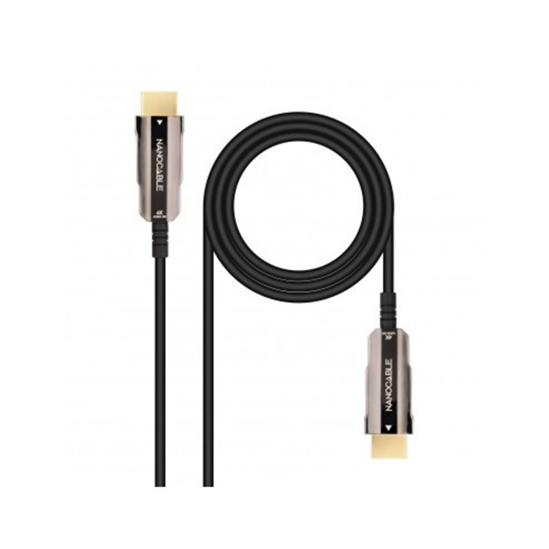 NANOCABLE CABLE HDMI V2.0 AOC 4K@60HZ 18Gbps NEGRO 10 M