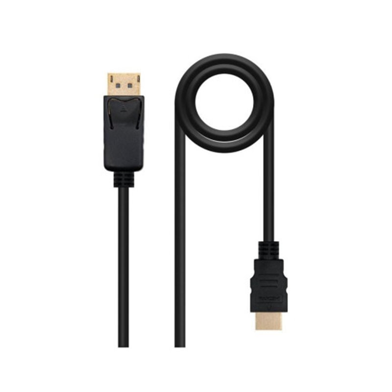 NANOCABLE CABLE CONVERSOR DP A HDMI, DP/M-HDMI/M NEGRO 10 M