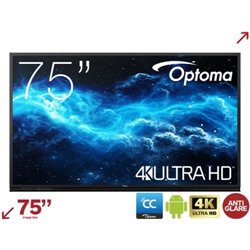 OPTOMA AV MONITOR INTERACTIVO 3752RK (H1F0H04BW101) 75"/4K/3840 X 2160/400 LM/ANDROID 11/4GB/32GB