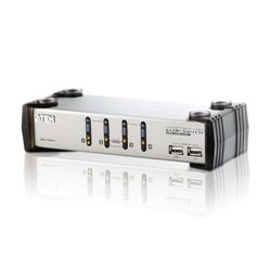 ATEN CS1734AC-AT interruptor KVM Negro, Plata