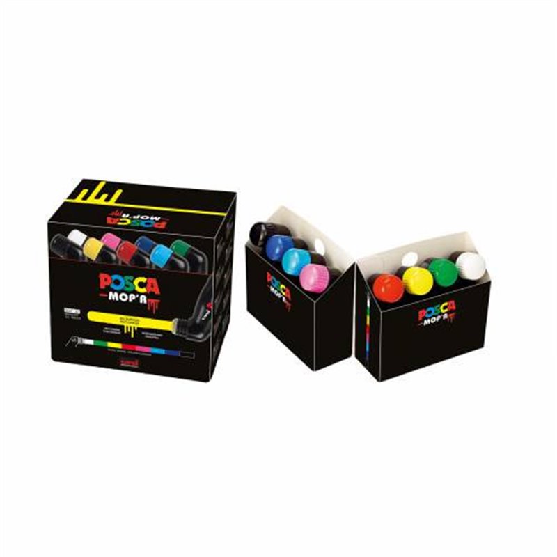 PACK SURTIDO MARCADORES DE PINTURA AL AGUA MOP'R PCM-22 8C PACK POSCA UNI-BALL 285676000