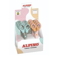 EXPOSITOR 12 TIJERAS ESCOLARES COLOR PASTEL ALPINO PT0051