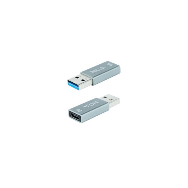 Nanocable Adaptador USB-A 3.1 GEN2 a USB-C, USB-A/M-USB-C/H, Gris