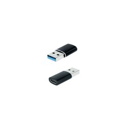 Nanocable Adaptador USB-A 3.1 a USB-C, USB-A/M-USB-C/H, Negro