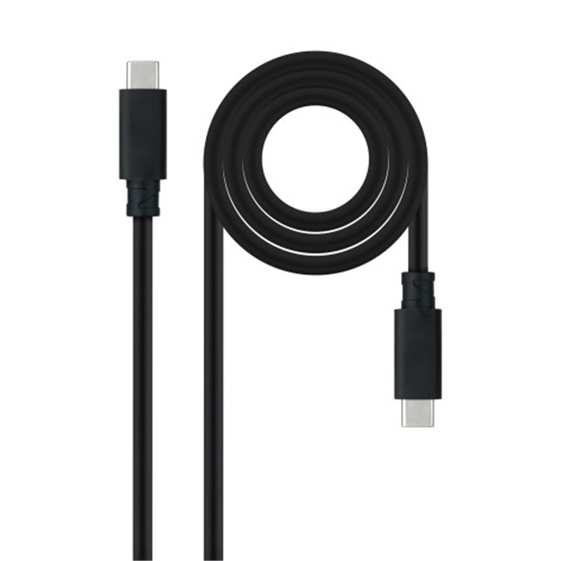 Nanocable Cable USB 3.1 Gen2 10Gbps 5A, 4K/60Hz, USB-C/M-USB-C/M, Negro, 0.5 m