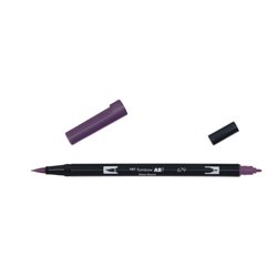 ROTULADOR DOBLE PUNTA PINCEL DUAL BRUSH-679 - COLOR DARK PLUM. TOMBOW ABT-679