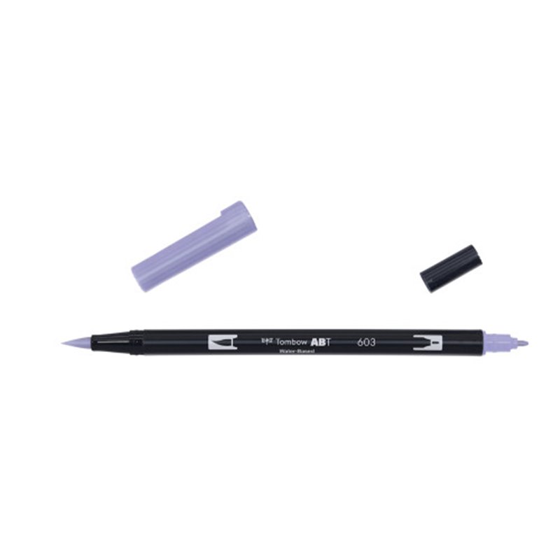 ROTULADOR DOBLE PUNTA PINCEL DUAL BRUSH-603 - COLOR PERIWINKLE. TOMBOW ABT-603