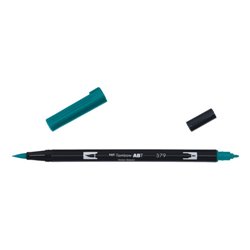 ROTULADOR DOBLE PUNTA PINCEL DUAL BRUSH-379 - COLOR JADE GREEN. TOMBOW ABT-379