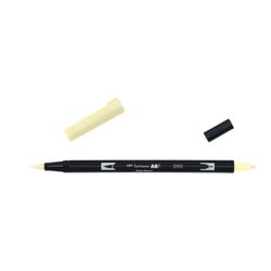 ROTULADOR DOBLE PUNTA PINCEL DUAL BRUSH-090 - COLOR BABY YELLOW. TOMBOW ABT-090