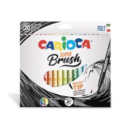 CAJA 20 ROTULADORES SUPER BRUSH CARIOCA CARIOCA 42968