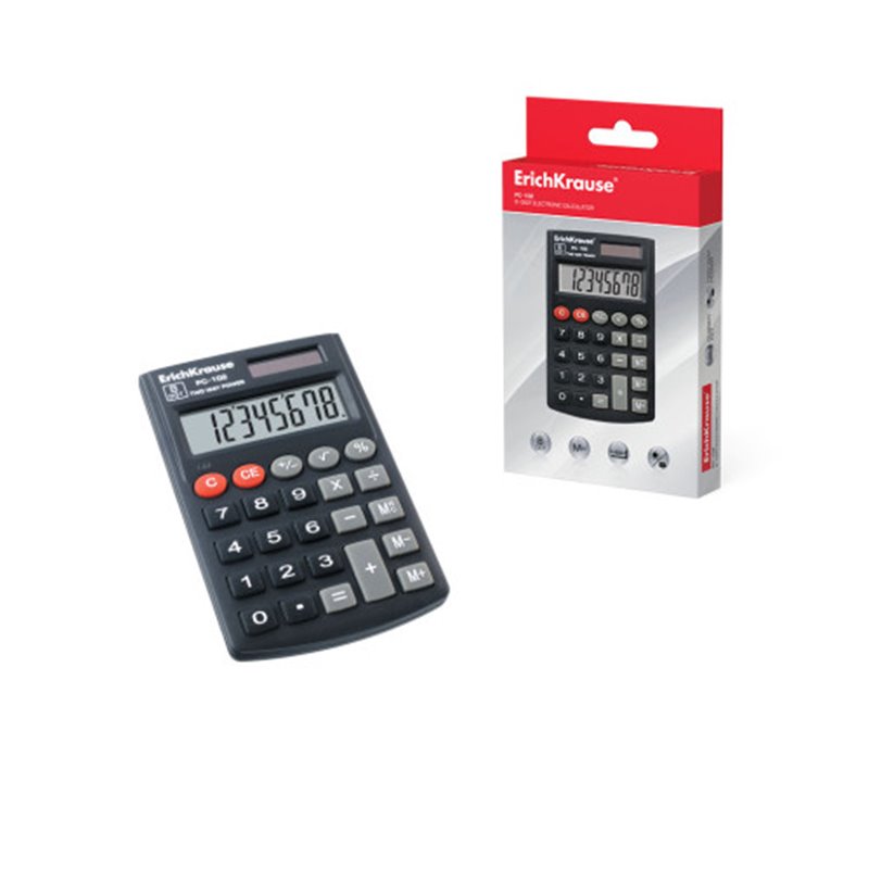 CALCULADORA DE BOLSILLO PC-102 8DIGITOS ERICH KRAUSE 40102