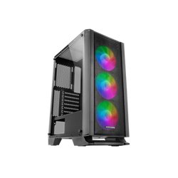 MARS GAMING MCC ATX CASE, 3X 12CM FRGB FAN, GLASS, FRONT MESH, BLACK