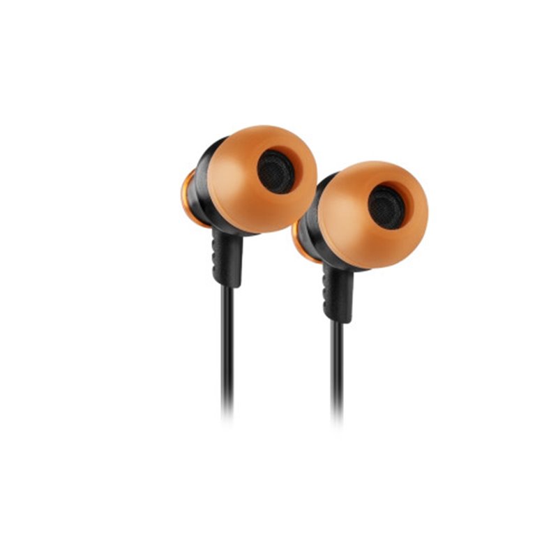 Krom Kinear Auriculares Alámbrico Dentro de oído Juego Negro, Naranja