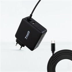 TOOQ CARGADOR PORTÁTIL USB-C PD3.0 65W, NEGRO