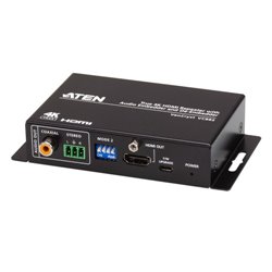 ATEN Repetidor HDMI True 4K con incrustador y desincrustador de audio