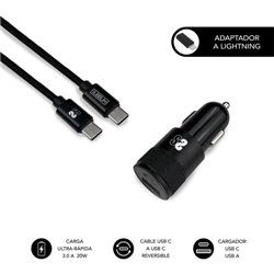 DUAL CAR CHARGER PD20W+QC3.0+C TO C/LIGHTNING B