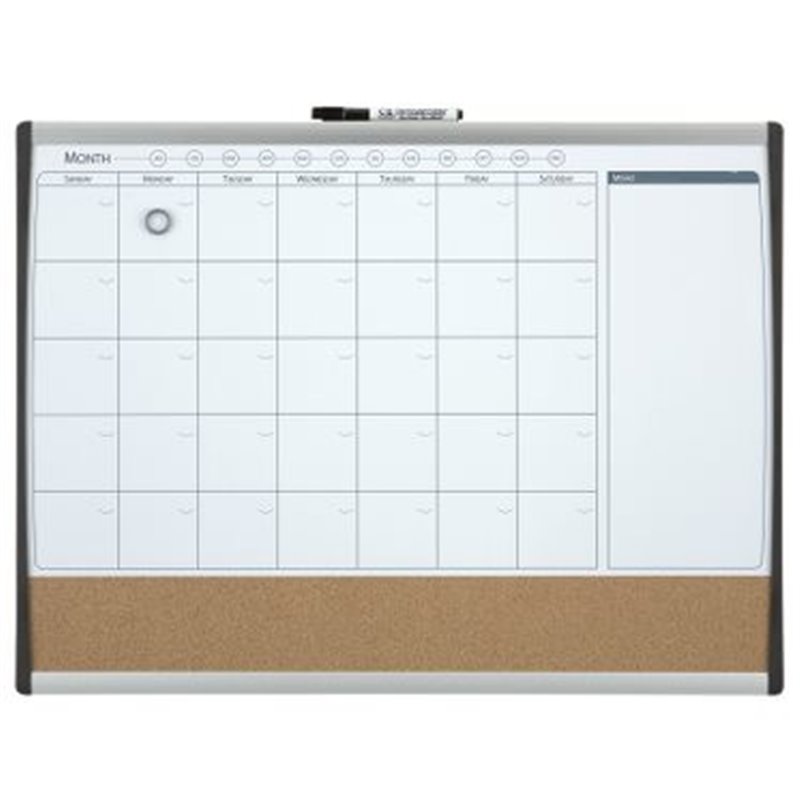 ORGANIZADOR MENSUAL MAGNETICO+TABLERO CORCHO HORIZONTAL 585x430MM NOBO 1903813