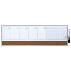 ORGANIZADOR SEMANAL MAGNETICO+TABLERO CORCHO HORIZONTAL 585x190MM NOBO 1903780