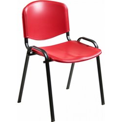 SILLA CONFIDENTE LOIRA PLÁSTICO ROJA UNISIT D5PS/RO