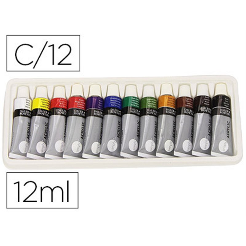 SET PINTURA ACRÍLICA 12X 12ML SIMPLY DALER ROWNEY D126500012