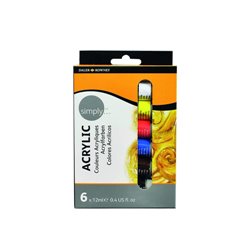 SET PINTURA ACRÍLICA 6X12ML SIMPLY DALER ROWNEY D126500006