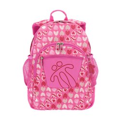 MOCHILA CRAYOLES REFUERZO CAUCHO+BOLSILLOS ROSA/CORAZONES TOTTO MA04ECO029-1710N-1I3