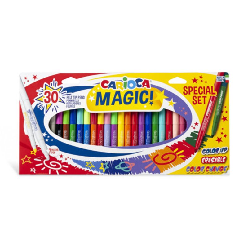 CAJA SET 30 ROTULADORES MÁGICOS MAGIC MARKERS CARIOCA 43183