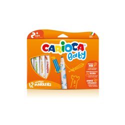 CAJA 12 ROTULADORES VALOROUS MARKER CARIOCA BABY 42814