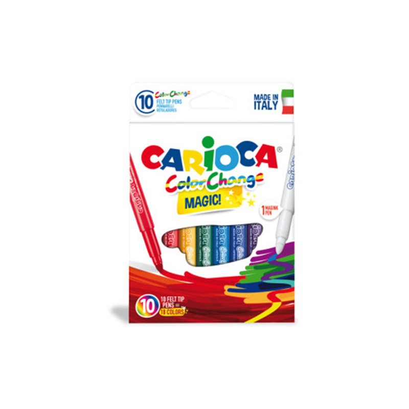 CAJA 10 ROTULADORES MÁGICOS COLOR CHANGE CARIOCA 42737