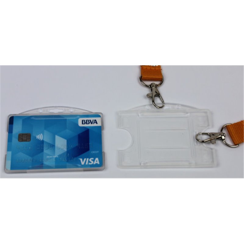 PACK 100 PORTA-TARJETAS PLASTICO RIGIDO 90X57 DOBLE POSICION IBERPLAS 147570100