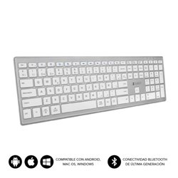 SUBBLIM Teclado Completo delgado inalámbrico Bluetooth Pure Extended Silver