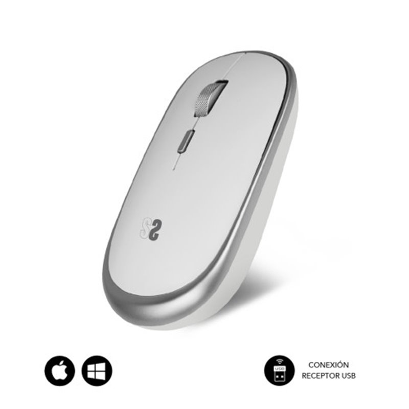 RATÓN ÓPTICO INALÁMBRICO WIRELESS MINI MOUSE SILVER