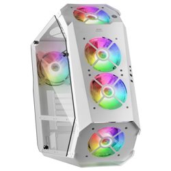 Mars Gaming MC51W Caja PC Gaming ATX Doble Cristal Templado 5xVentilador RGB Blanco