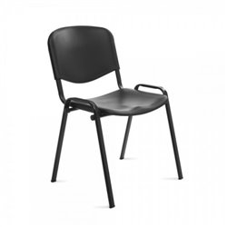 SILLA CONFIDENTE RESPALDO PLASTICO NEGRO / ASIENTO PLASTICO NEGRO ROCADA 975V15-4