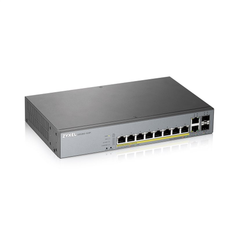 Zyxel GS1350-12HP-EU0101F switch Gestionado L2 Gigabit Ethernet (10/100/1000) Energía sobre Ethernet (PoE) Gris