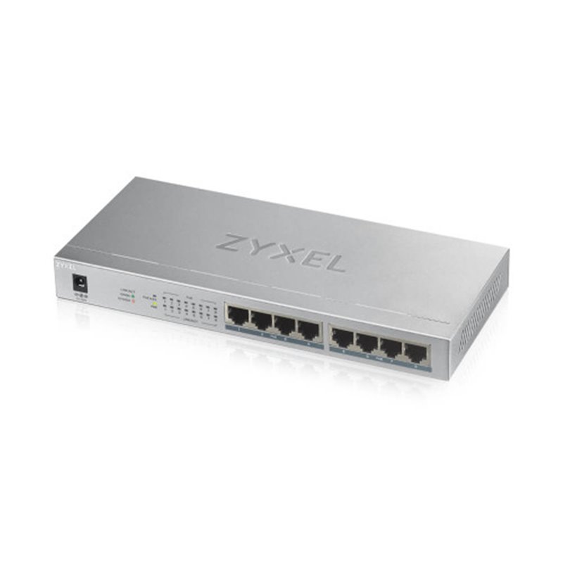 Zyxel GS1008HP No administrado Gigabit Ethernet (10/100/1000) Energía sobre Ethernet (PoE) Gris