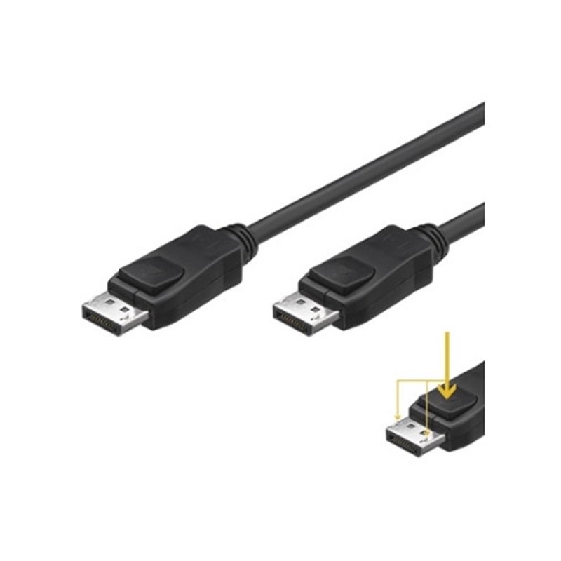 Ewent EW-140100-020-N-P cable DisplayPort 2 m Negro